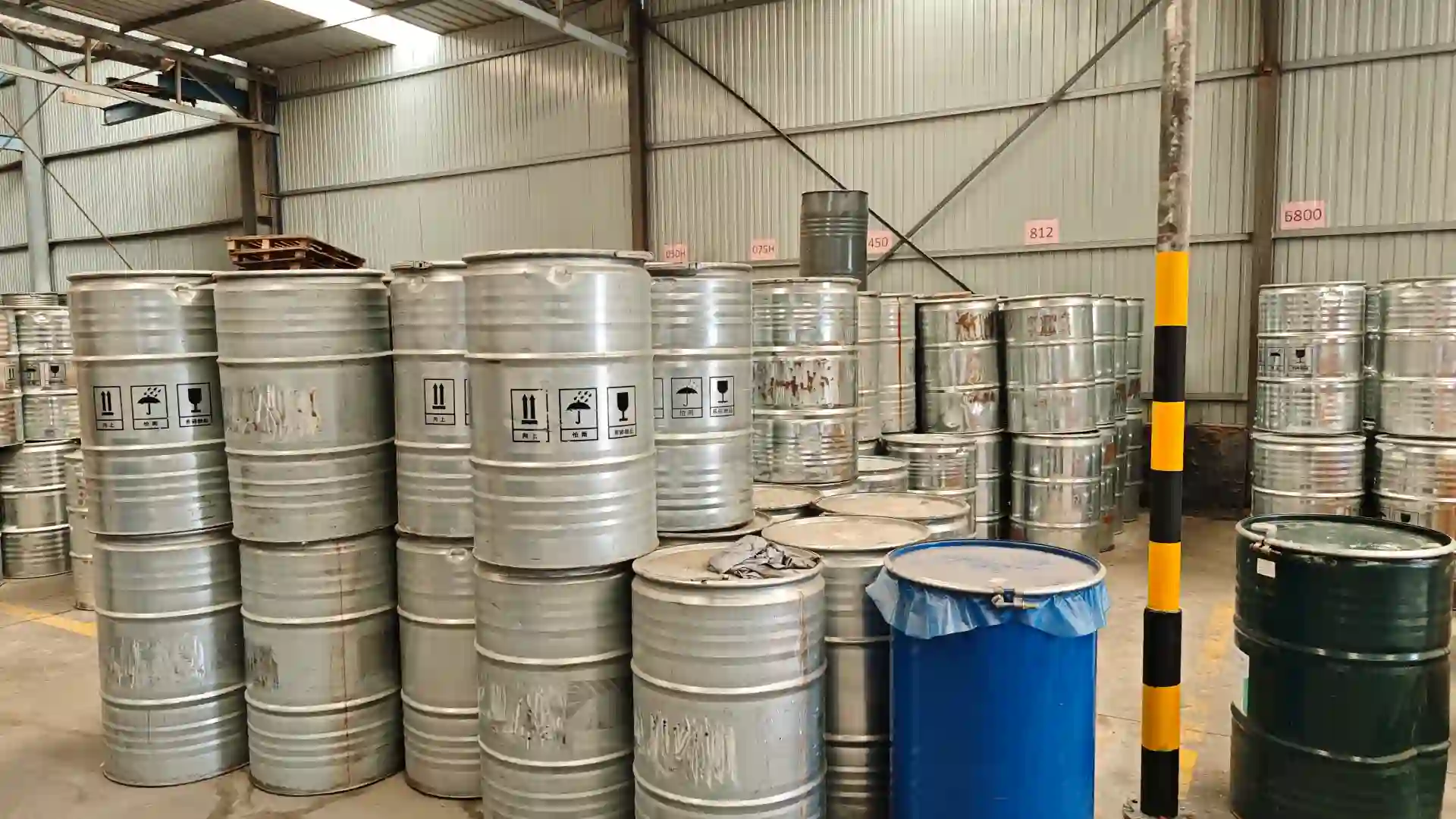 Chemical warehouse logistics area