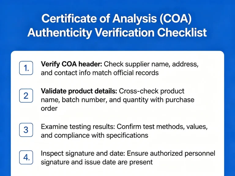 How to Verify Additive Quality with a COA?