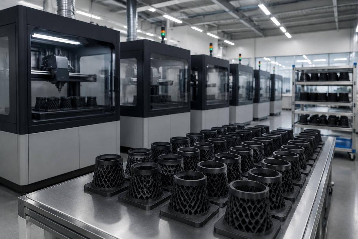 Batch production printing operations Production floor 3D printing operations