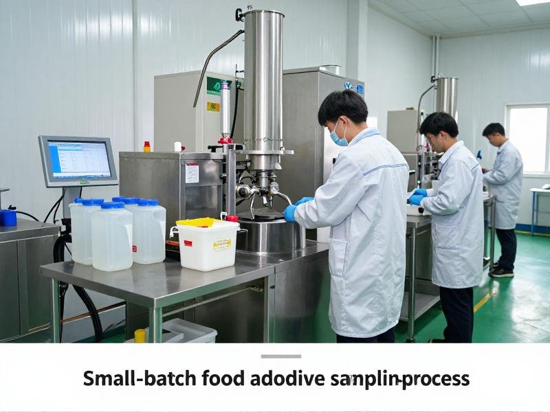 Small-batch food additive sampling process