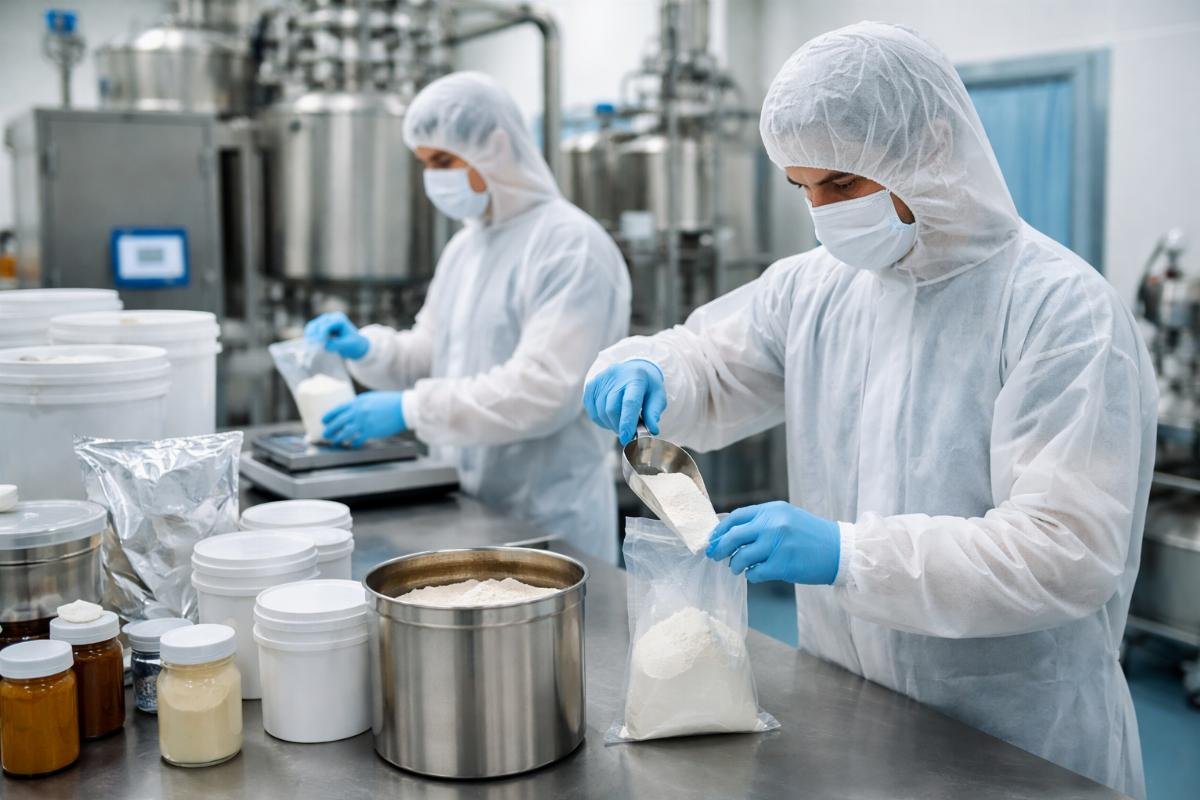 Small-batch food additive sampling process
