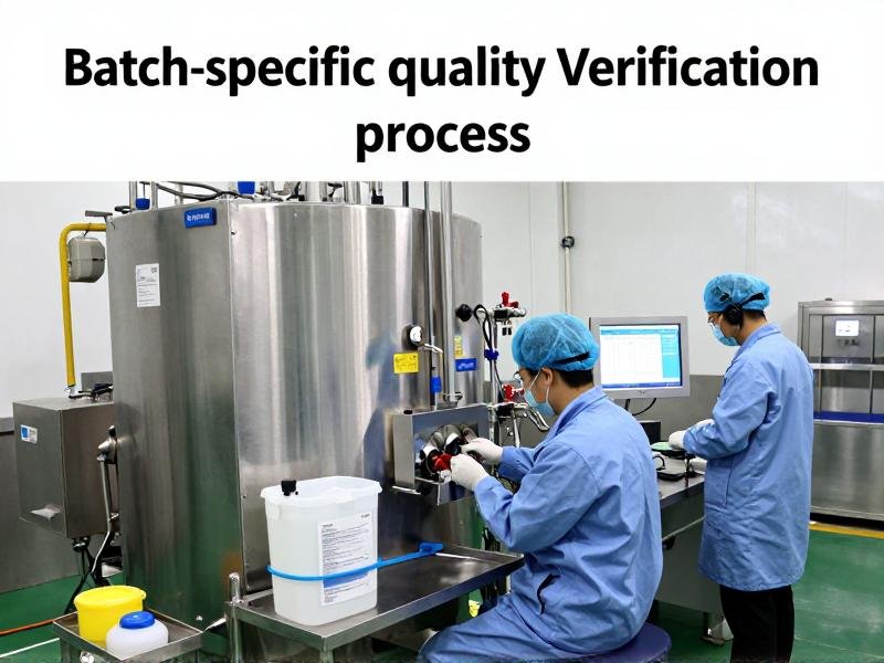 Batch-specific quality verification process