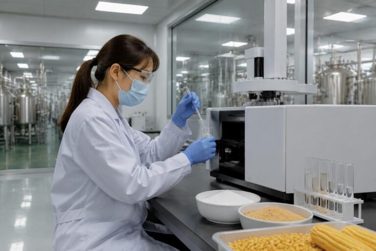 Raw material traceability workflow from agricultural sources to finished additives