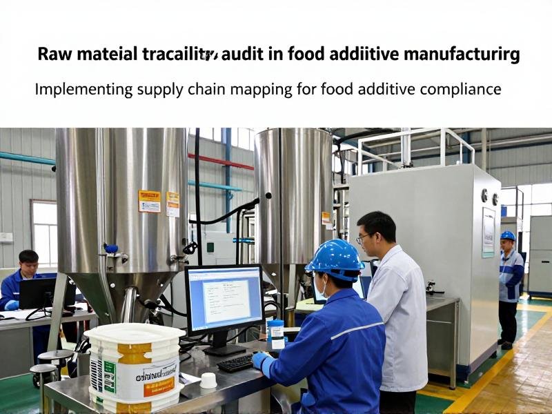 Implementing supply chain mapping for food additive compliance Raw material traceability audit in food additive manufacturing