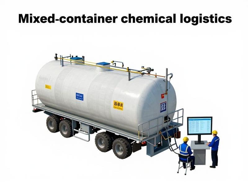 Mixed-container chemical logistics diagram