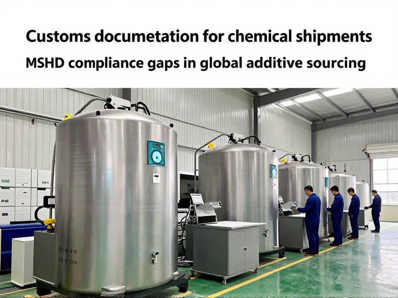 Customs documentation for chemical shipments