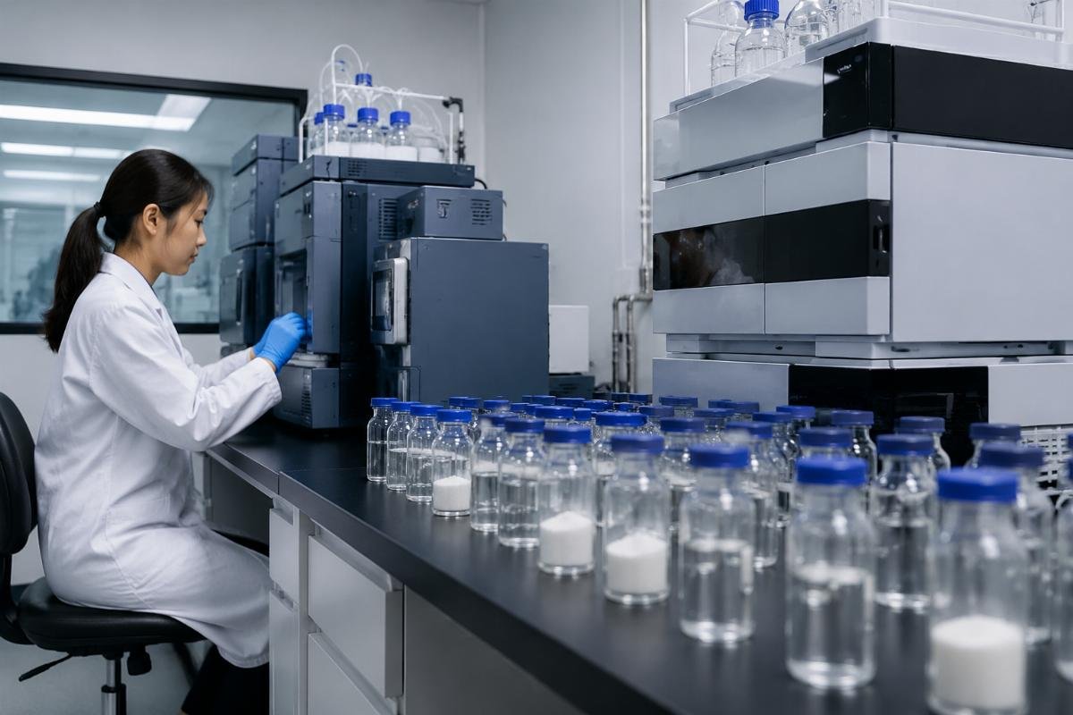Peptide batch variance analysis Batch consistency verification requires historical data review