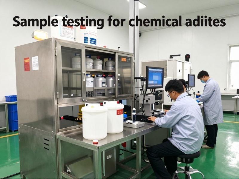 Sample testing for chemical additives